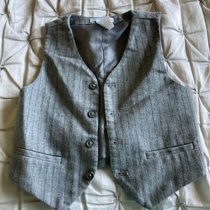 Boys Janie and Jack gray vest